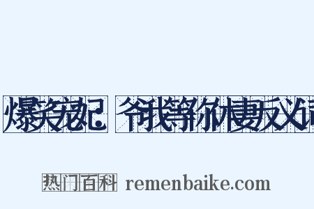 爆笑宠妃：爷我等你休妻反义词是什么意思的图片